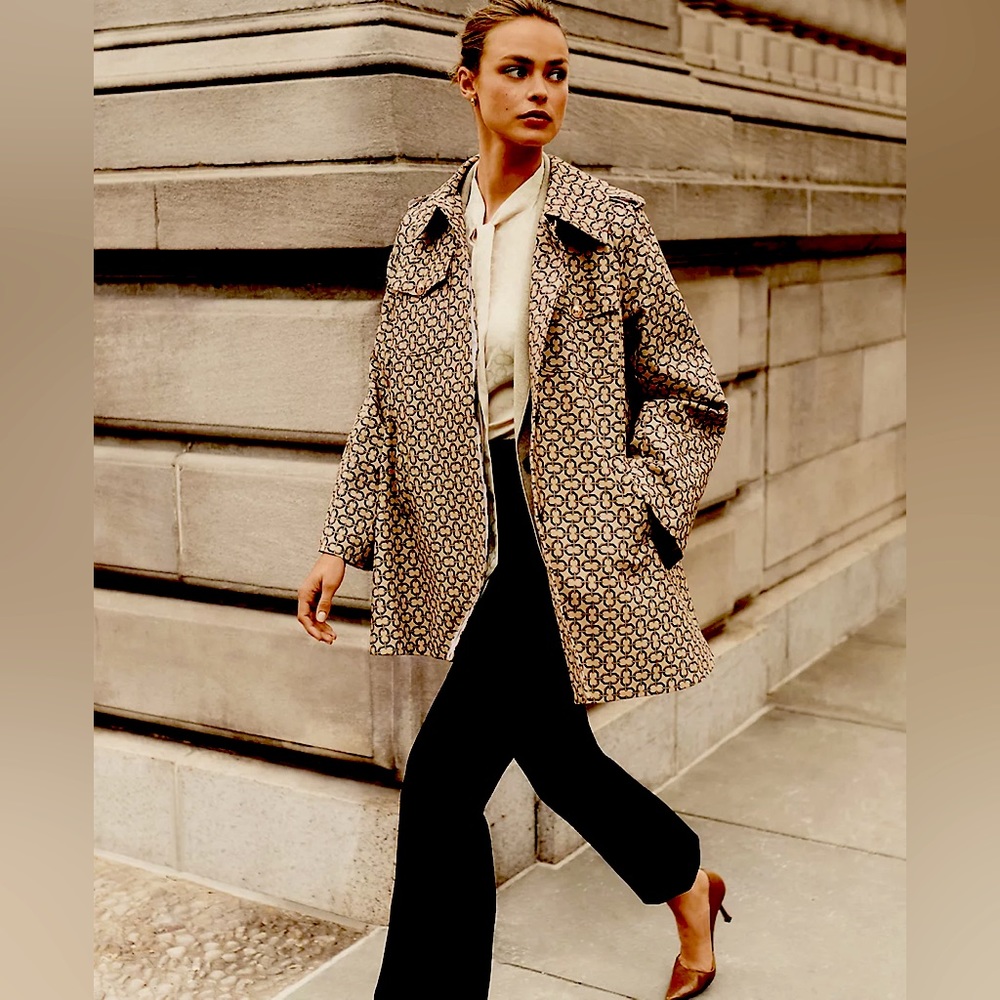 NWT Ann Taylor Link‎ Print Swing Coat
